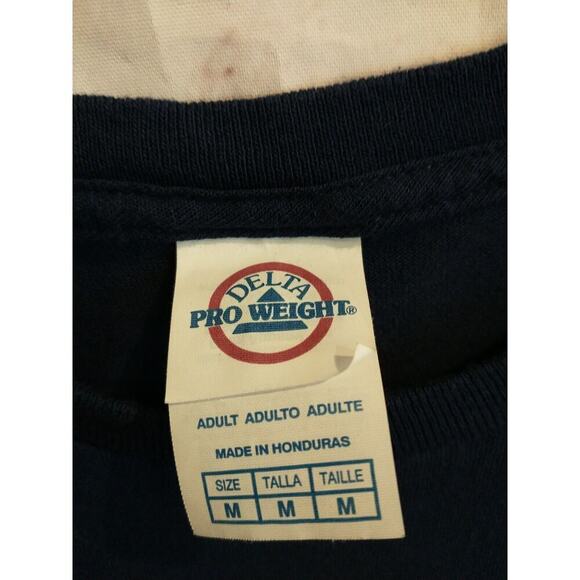 Vintage Mens Medium Delta Atlanta Braves MLB T Shirt Tee Blue USA Tomahawk - Picture 3 of 5